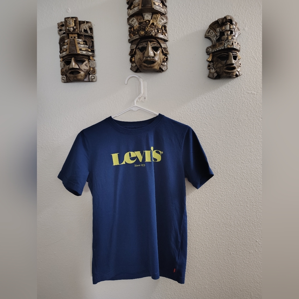 Levi's Navy Tee with Yellow Logo